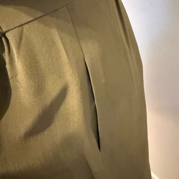 Madewell Moonset Olive Green Silk Mini Dress - Picture 4 of 5